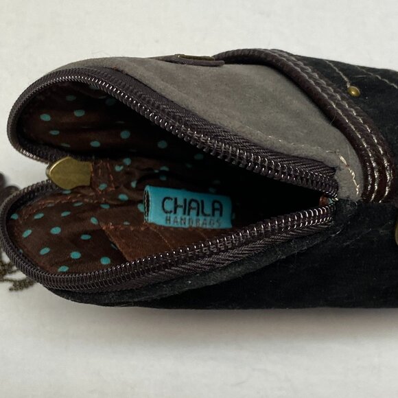 Convertible 2 Strap Stud Decorated Mandala Vegan Suede Small Bag Pouch NWT Chala - Picture 10 of 10